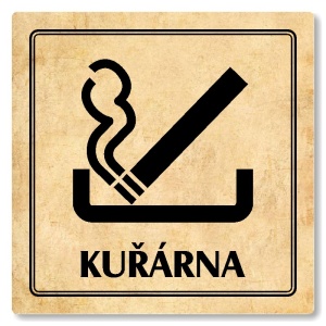 Kuřárna, 80x80mm, pergamen, Utah